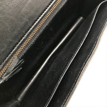 Hermes Dobris Suede 2-Way Shoulder Clutch Black