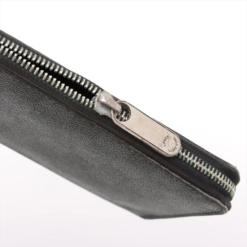 Louis Vuitton Damier Graphite Zippy Organizer N63077 Leather Long Wallet Round