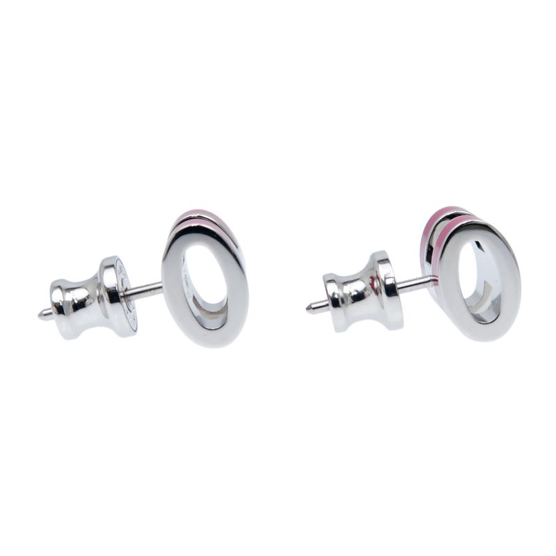 Hermes Earrings Pop Ash Mini H Pair Framboise Silver Color Jewelry