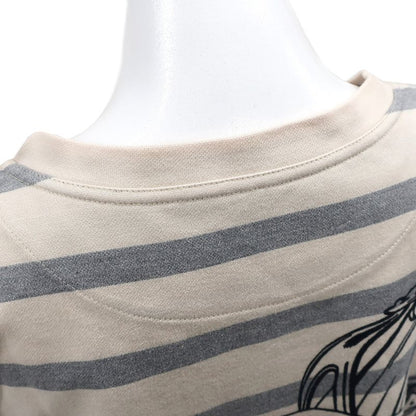 Hermes Short Sleeve T-Shirt Straight T-Shirt Cotton Ivory X Gray X Black 34