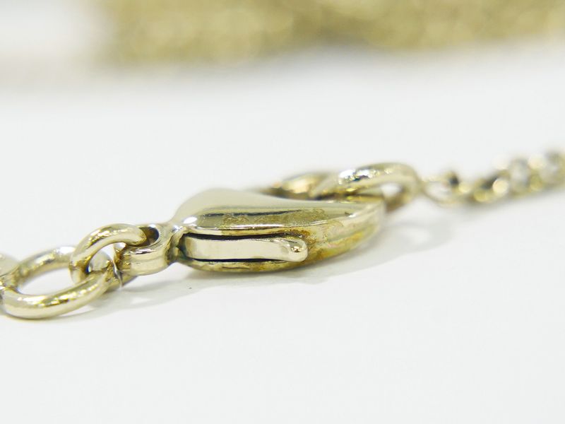 Authentic Chanel Coco Mark Necklace Pendant GP Gold Plated Chien Pan Gold Beige