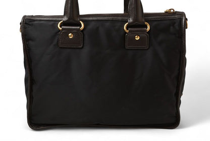 Prada Tote Bag Shoulder Bag 2way Prada Bag Bl0748 Nylon Jacquard Black With