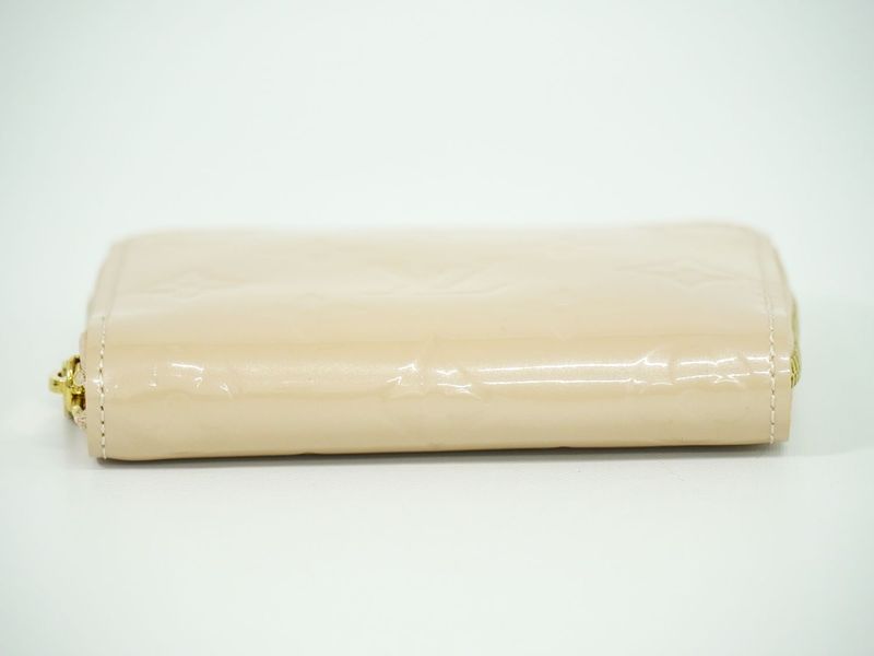 Authentic Louis Vuitton LV Zippy Coin Purse Vernis Leather Coin Case Rose