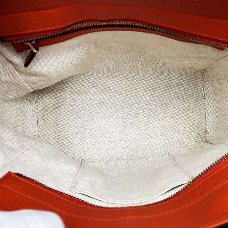 Gucci 368827 Swing Small Handbag Shoulder Bag 2way Orange Leather Women