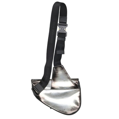 Dior 1adpo130bro Saddle Buckle Shiny Calfskin Shoulder Bag Men's