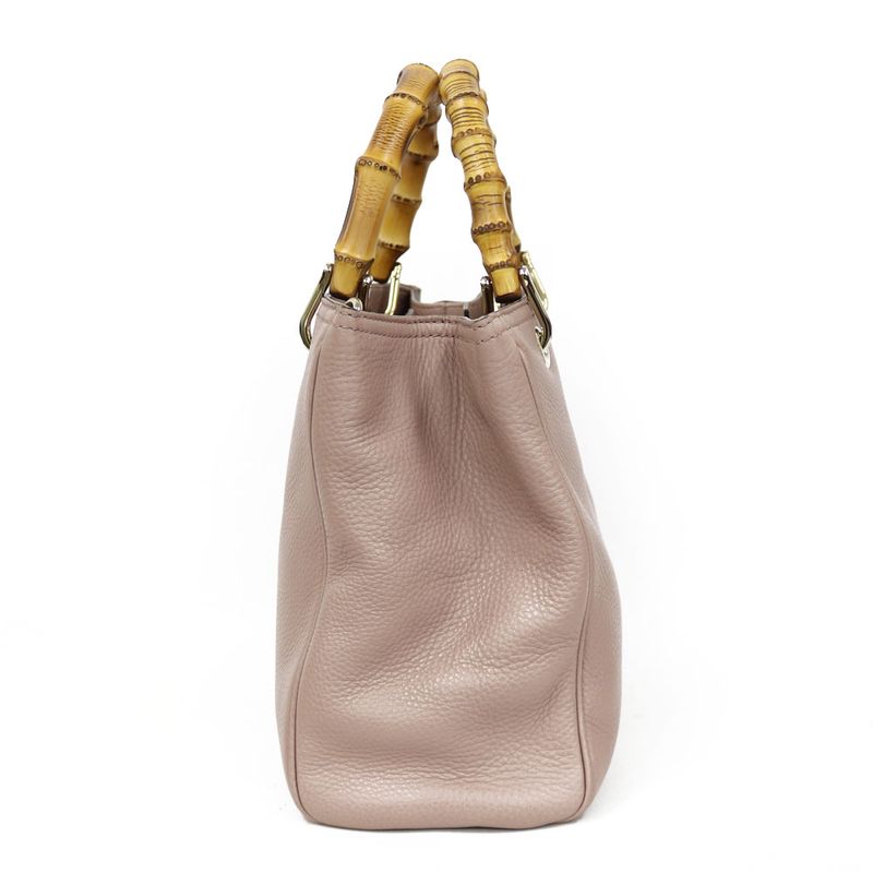 Gucci Shoulder Bag Handbag Bamboo Pink