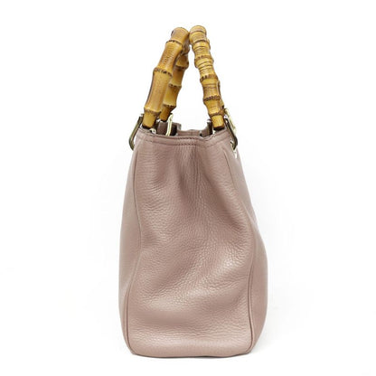 Gucci Shoulder Bag Handbag Bamboo Pink