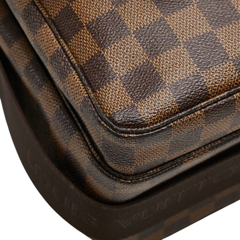 Louis Vuitton Damier Broadway Handbag Shoulder Bag N42270 Brown PVC Leather