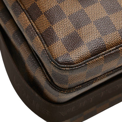 Louis Vuitton Damier Broadway Handbag Shoulder Bag N42270 Brown PVC Leather