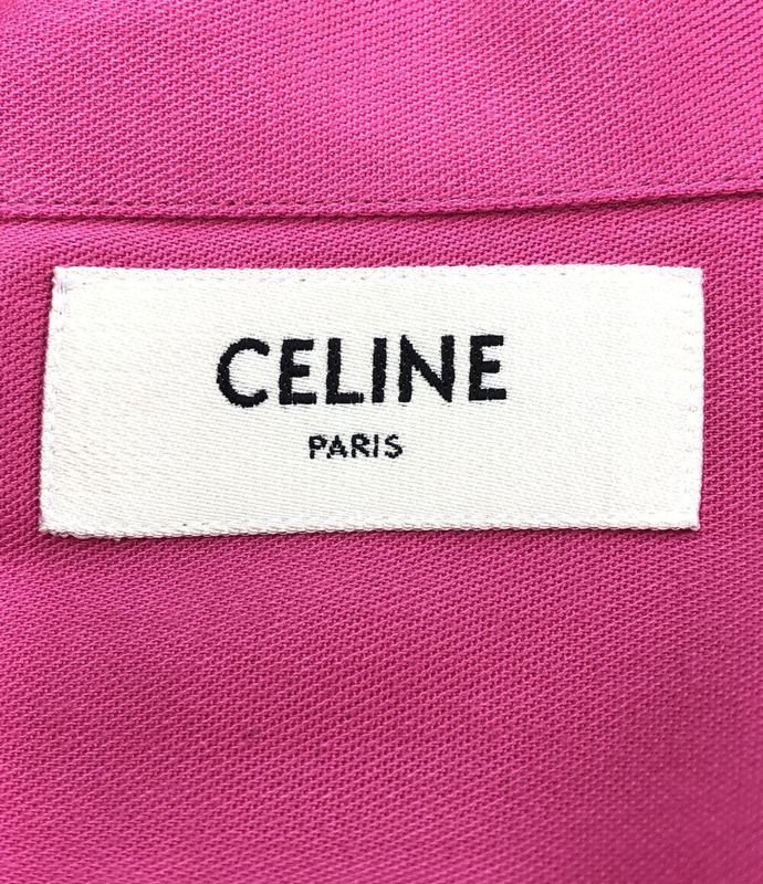 Celine Beautiful Open Collar Shirt Short Sleeve Shirt 2c831171s Men's Size 88a