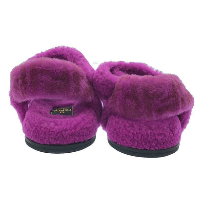 Fendi - Sheep Fur Boa Sandal Zucca Boa Sandal - 35 1 2 - Purple - Women's
