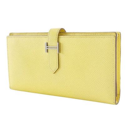 Hermes Bearn Souffle Vaux Epson Yellow R Ladies Long Wallet