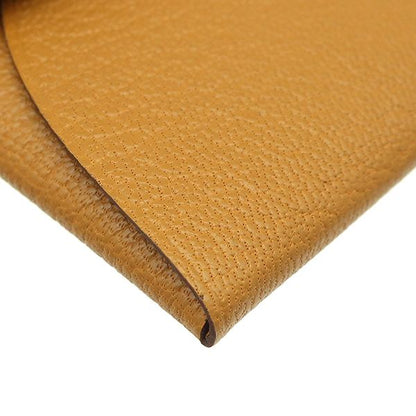 Hermes Coin Case Bastia Chèvre Sesame Silver Hardware Unused Brown Stamped W