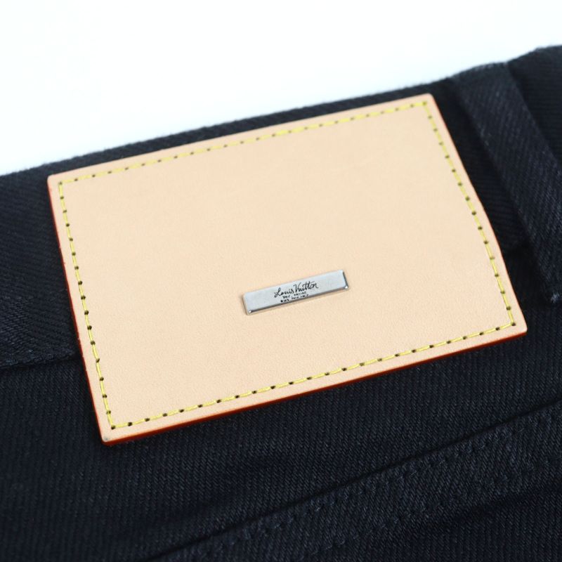 Louis Vuitton 24SS Hid70w Slim Stretch Denim Pants Cotton With Logo Button
