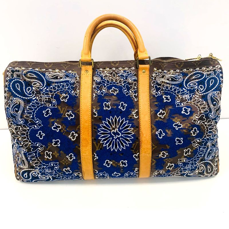 Louis Vuitton JAY AHR Lbandana BLUE Model Keepall : X0360