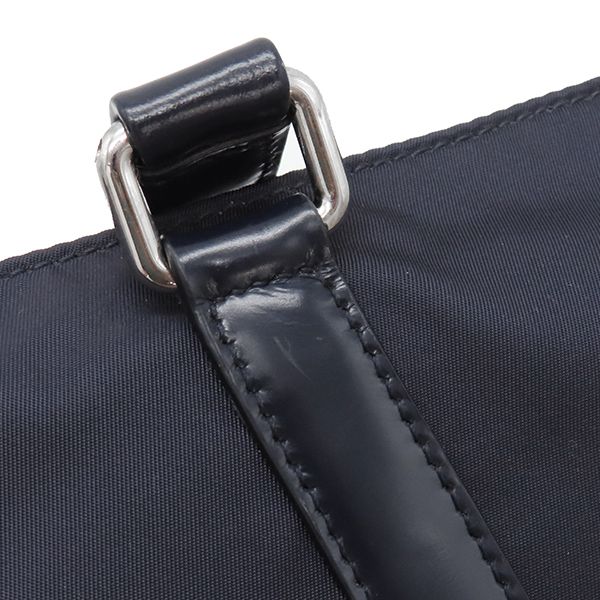 Prada 2way Bag Tessuto 2way Tote Bag Nylon Leather Navy Silver Hardware Navy