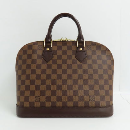 Louis Vuitton Alma N51131 Damier Ebene Handbag Brown Old Shape Gold