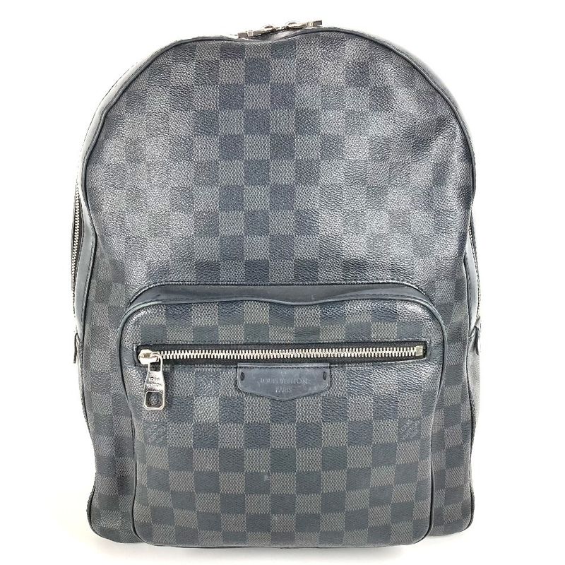 Louis Vuitton Backpack Sac Josh N41473 Damier Graphite Canvas Black