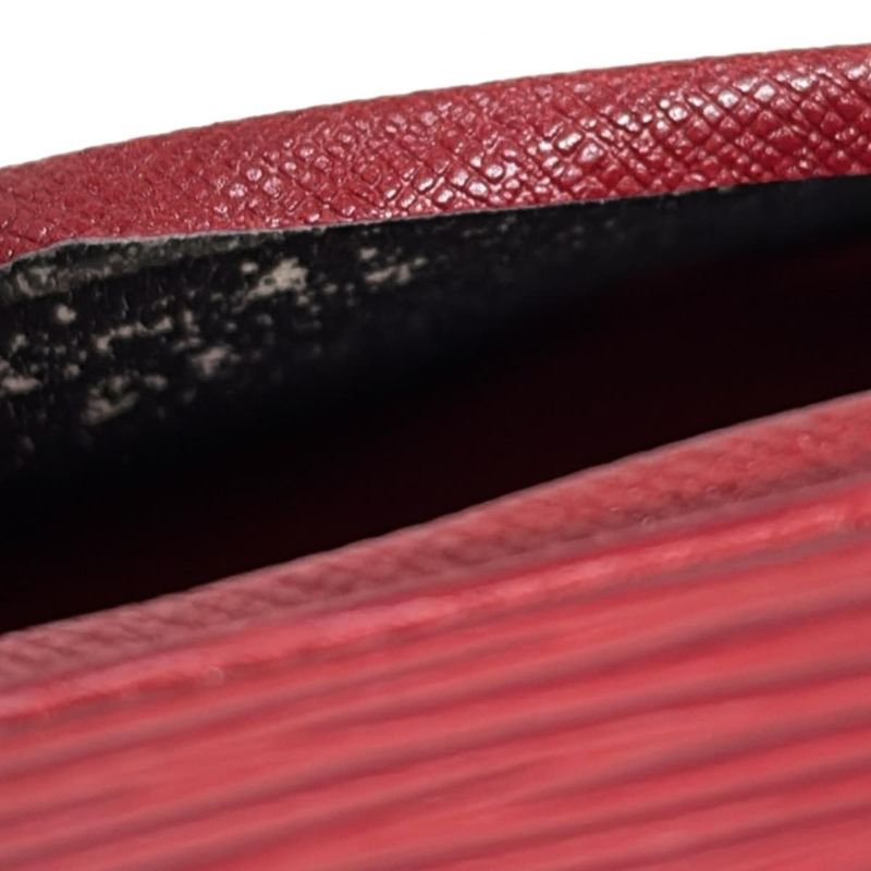 Louis Vuitton Epi Porte Monet Vieux Trésor M63507 Castilian Red Leather