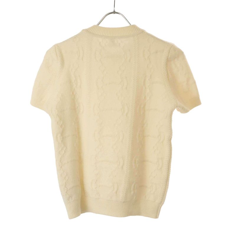 Hermes 22aw Morning Stroll Wool and Cashmere Cable Pullover Knit 2h2666d6 Ivory