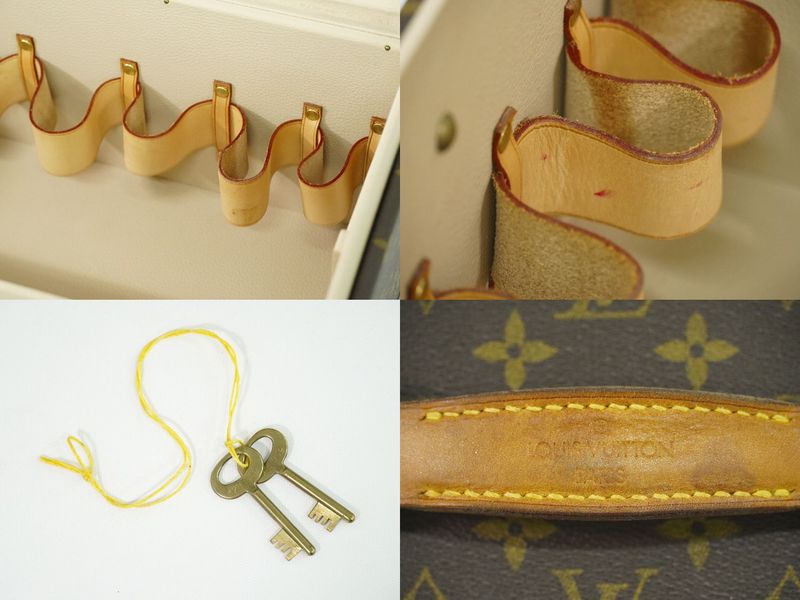 Authentic Louis Vuitton LV Bois Bouteille Monogram Makeup Box Vanity Case Brown