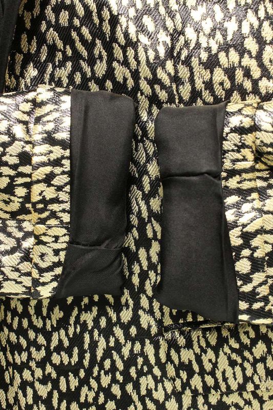 Saint Laurent Paris 326807 Y621h Baby Cat Leopard Smoking Jacket Men's 46