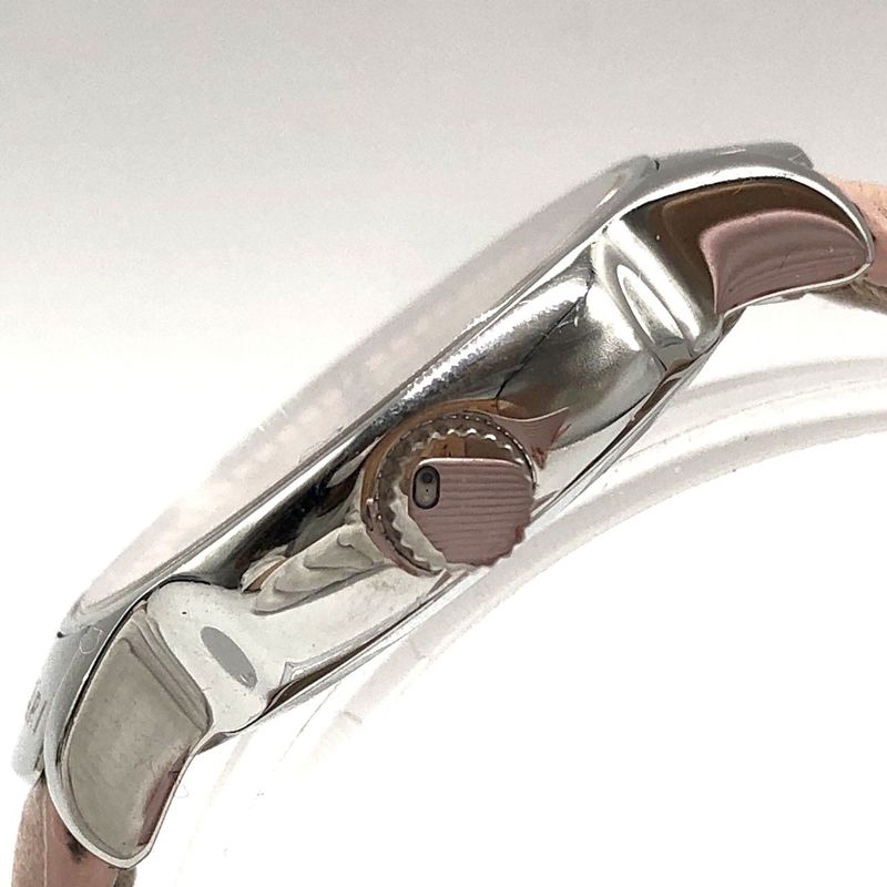 Bvlgari Solo Tempo St29s Quartz Date Pink Dial Leather Ladies Watch Stuck Junk