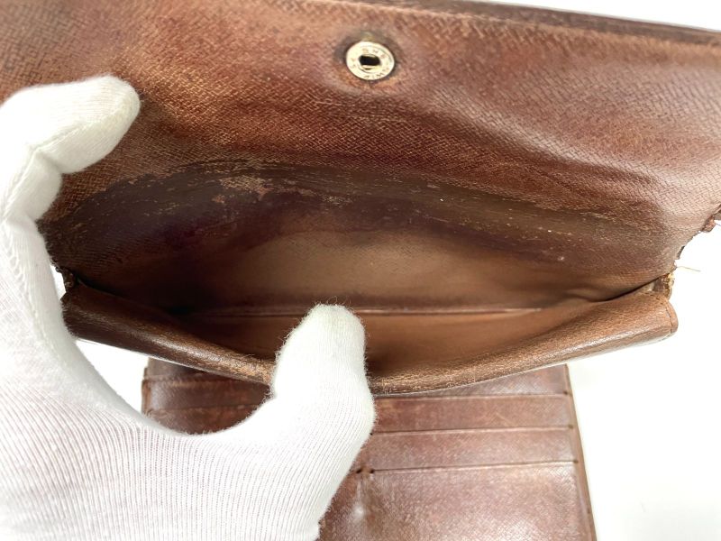 Louis Vuitton Monogram Porte Trésor International Long Wallet M61215 Brown Made