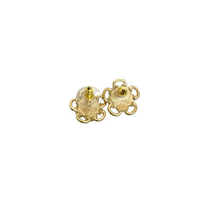 Chanel Coco Mark Flower Motif Earrings Accessories Small 24FB