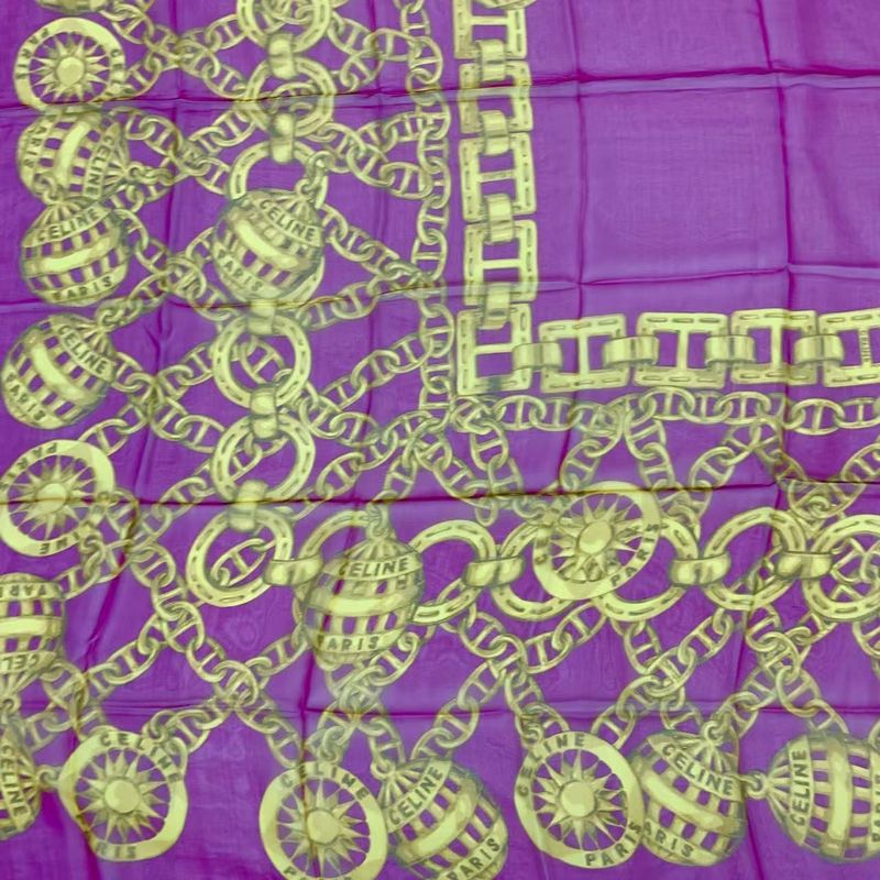 Celine Large 130x130cm (51.18in) Silk Scarf Stole Pink