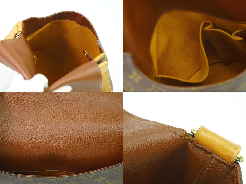 Authentic Louis Vuitton LV Musette Monogram Shoulder Bag Pochette Brown M51256