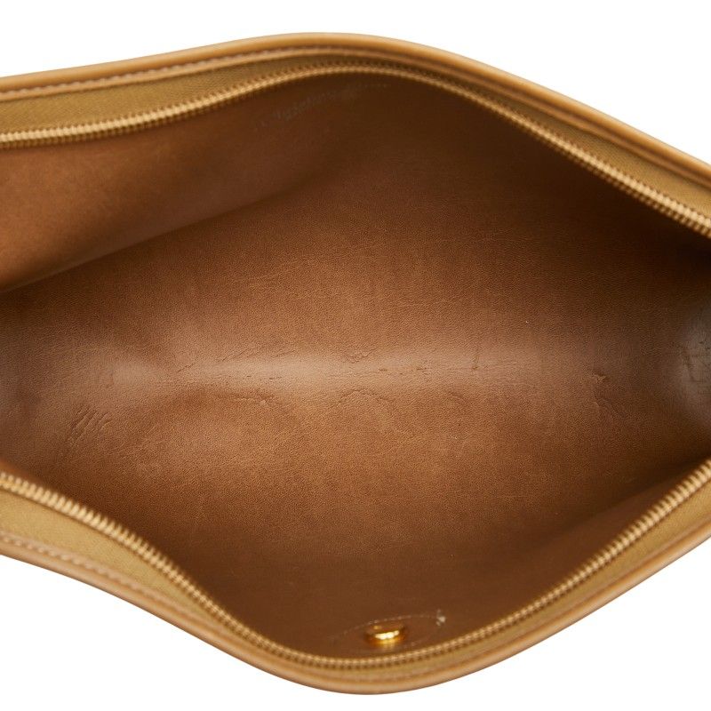 Dior Honeycomb Black Brown PVC Leather Women's Dior