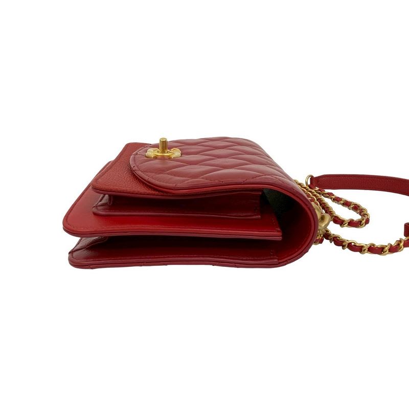 Chanel Small Flap Caviar Leather Calf 2-Way Hand