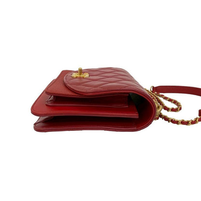 Chanel Small Flap Caviar Leather Calf 2-Way Hand