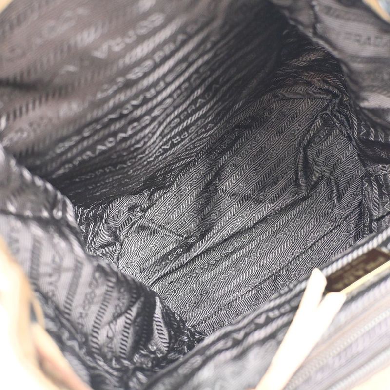 Prada Backpack Nylon Leather Beige 38ka864