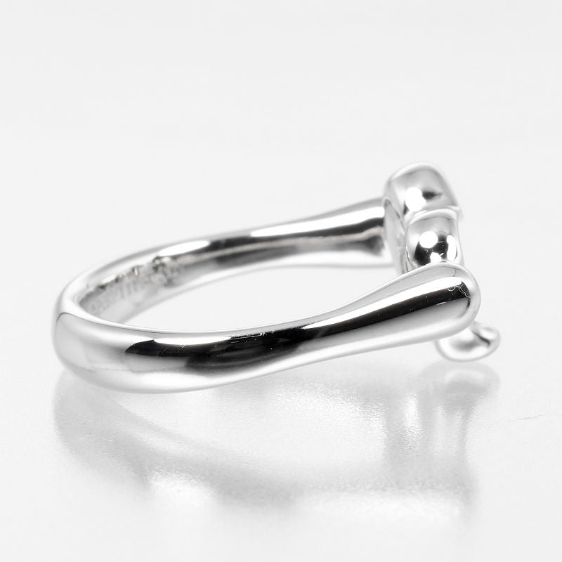 Tiffany & Co Open Heart Pt950platinum × Diamond #7 Ladies 5.58g Ring