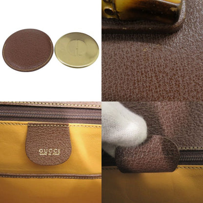 Gucci Bamboo 2WAY 000 926 0633 Leather Brown Handbag Brown 1074 Gucci