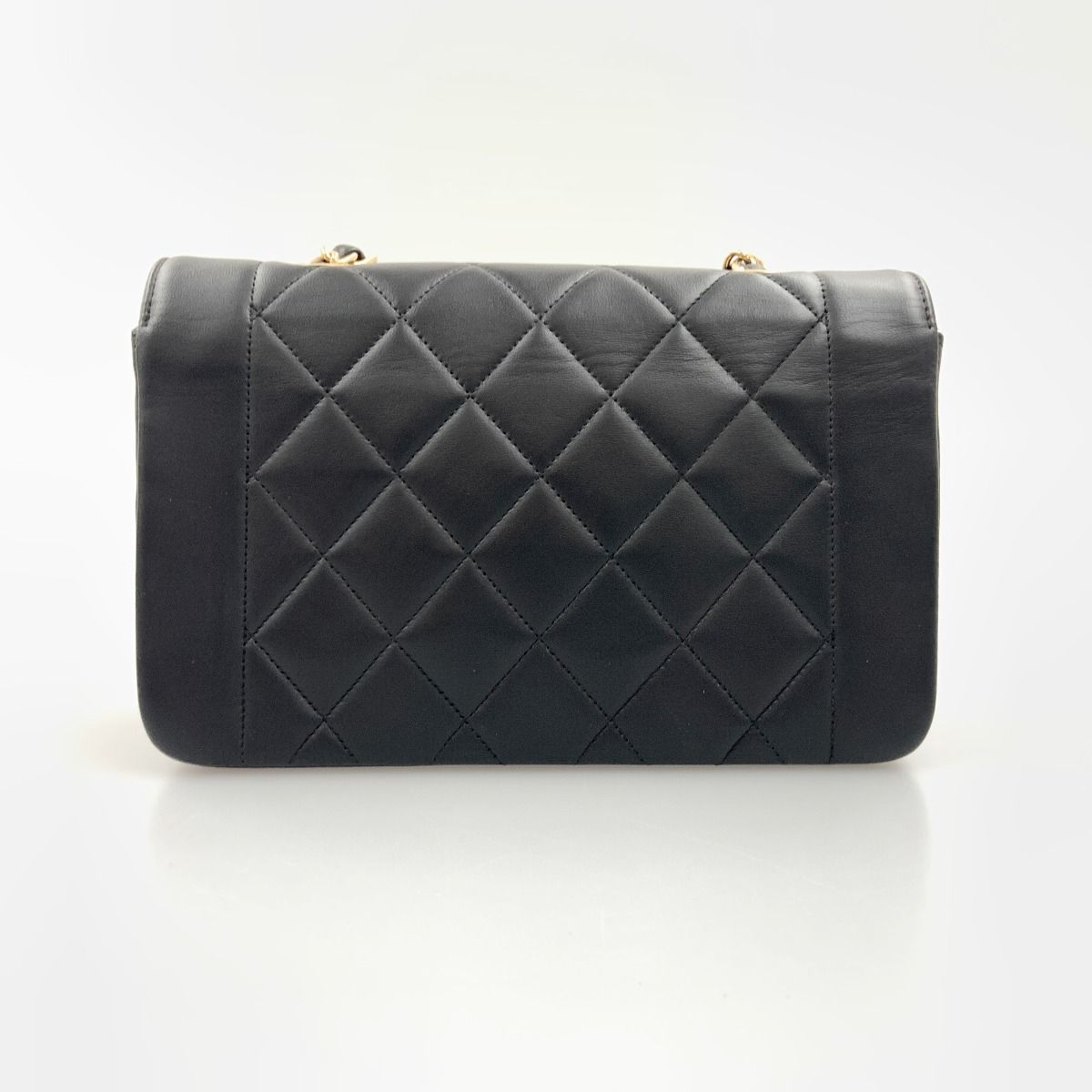 Chanel Diana Matelasse Chain Shoulder Bag A01164 Black