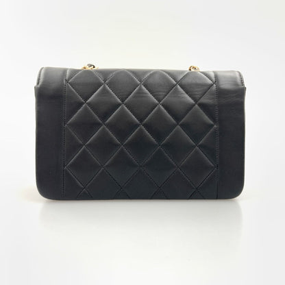 Chanel Diana Matelasse Chain Shoulder Bag A01164 Black