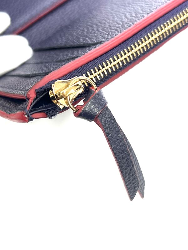 Louis Vuitton Wallet Monogram Empreinte Trifold Wallet Navy Leather M64577