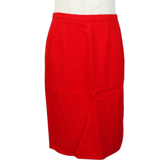 Christian Dior Skirt 11 Wool Polyester Cupro Red None With Pockets Apparel