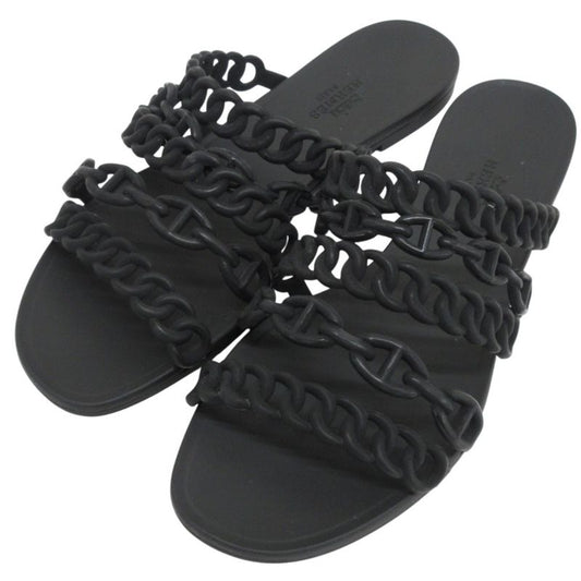 Good Hermes Chaine D'ancre Rivage Rubber Sandals 36 23cm (9.06in) Equivalent
