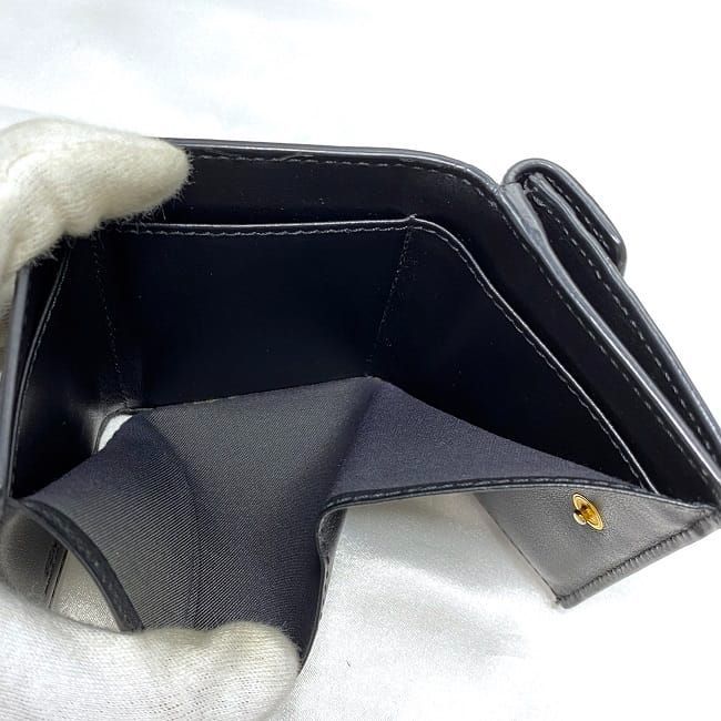 Fendi Trifold Wallet Black Brown Fize 8m0395