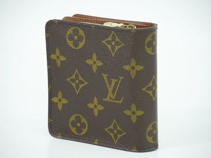 Authentic Louis Vuitton LV Compact Zip Monogram Fold Wallet Brown M61667