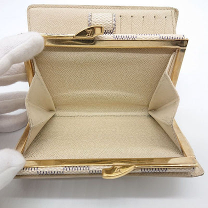 Louis Vuitton Damier Azure Portefeuille Viennois Foldable Wallet Clasp Gusset