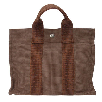 Hermes Handbag Tote PM Her Line Canvas Brown Old Hardware Casual Usual Women