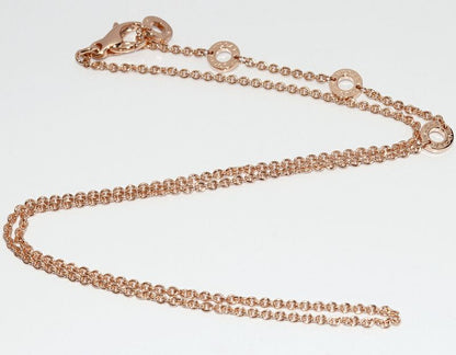 Bulgari Necklace Chain Necklace 18K Pink Gold Bulgari Chain Necklace