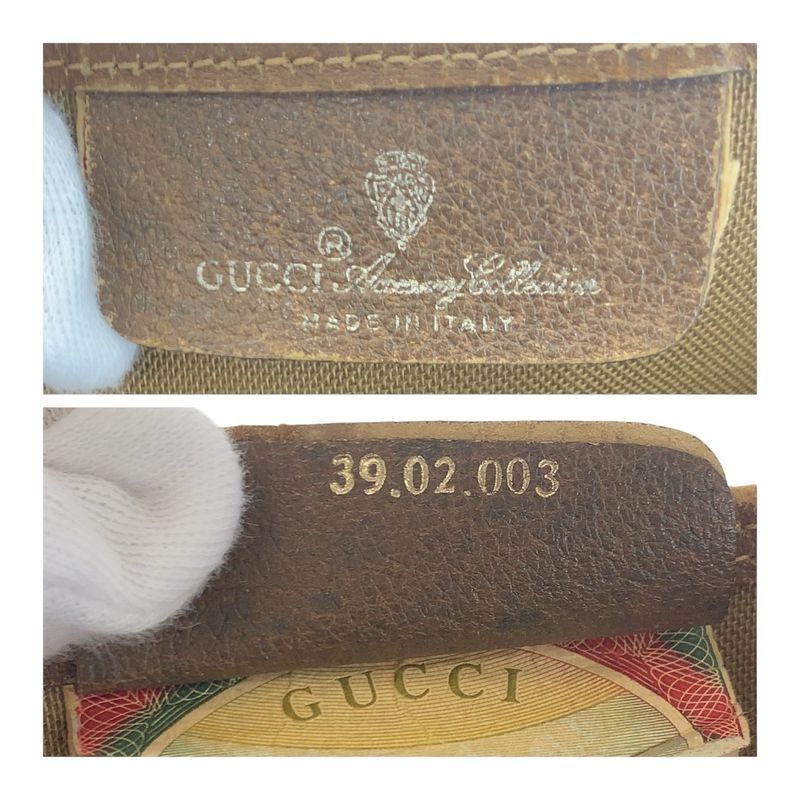 Gucci Old Gucci Sherry Line Beige Gold Hardware GG Plus/leather 3902003 Tote