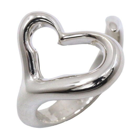 Tiffany & Co Open Heart Elsa Peretti Silver 925 Size 10 Ladies 4.3g Ring