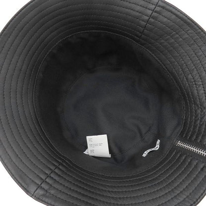 Loewe Hat Fisherman Hat Lambskin Leather Black #57 Silver Hardware Black Hat